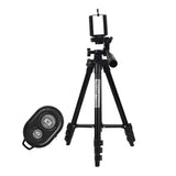 Maxbell Tripod Camera With Bluetooth Remote Phone Holder Mount Stand Universal-Black