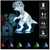 Maxbell 7 Colors Dinosaur Touch 3D LED Lamp Animal Night Light Gift for Kids