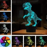 Maxbell 7 Colors Dinosaur Touch 3D LED Lamp Animal Night Light Gift for Kids