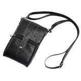 Maxbell PU Leather Outdoor Wrist Pouch Mobile Cell Phone Bag Universal Black