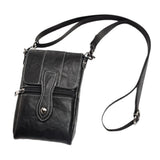 Maxbell PU Leather Outdoor Wrist Pouch Mobile Cell Phone Bag Universal Black