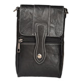 Maxbell PU Leather Outdoor Wrist Pouch Mobile Cell Phone Bag Universal Black