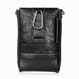 Maxbell PU Leather Outdoor Wrist Pouch Mobile Cell Phone Bag Universal Black