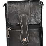 Maxbell PU Leather Outdoor Wrist Pouch Mobile Cell Phone Bag Universal Black