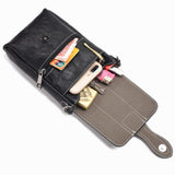 Maxbell PU Leather Outdoor Wrist Pouch Mobile Cell Phone Bag Universal Black