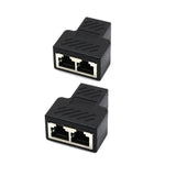 Maxbell 1 to 2 Port RJ45 LAN Ethernet Cable Network Connector Splitter Adapter Plug
