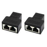 Maxbell 1 to 2 Port RJ45 LAN Ethernet Cable Network Connector Splitter Adapter Plug