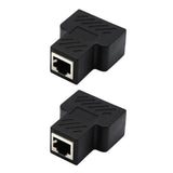 Maxbell 1 to 2 Port RJ45 LAN Ethernet Cable Network Connector Splitter Adapter Plug