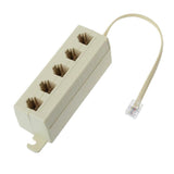 Maxbell 5 Way Outlet 4C RJ11 Telephone Phone Modular Jack Line Splitter Adapter