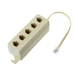 Maxbell 5 Way Outlet 4C RJ11 Telephone Phone Modular Jack Line Splitter Adapter