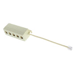 Maxbell 5 Way Outlet 4C RJ11 Telephone Phone Modular Jack Line Splitter Adapter