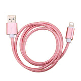 Maxbell Heavy Duty USB Charger Charging Lead Data Cable 1 Meter for iPhone Rose Gold