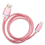 Maxbell Heavy Duty USB Charger Charging Lead Data Cable 1 Meter for iPhone Rose Gold