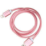 Maxbell Heavy Duty USB Charger Charging Lead Data Cable 1 Meter for iPhone Rose Gold