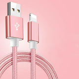 Maxbell Heavy Duty USB Charger Charging Lead Data Cable 1 Meter for iPhone Rose Gold