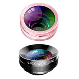 Max Seven-in-one set of mobile phone lenses Fisheye Wide Angle+Macro Lens Black