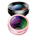 Max Seven-in-one set of mobile phone lenses Fisheye Wide Angle+Macro Lens Black