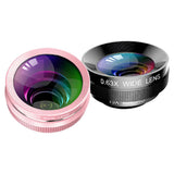 Max Seven-in-one set of mobile phone lenses Fisheye Wide Angle+Macro Lens Black