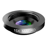Max Seven-in-one set of mobile phone lenses Fisheye Wide Angle+Macro Lens Black