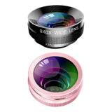 Max Seven-in-one set of mobile phone lenses Fisheye Wide Angle+Macro Lens Black