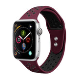 Maxbell Dual-color button Silicone Watchband for Apple iWATCH1234 42/44MM 2