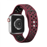 Maxbell Dual-color button Silicone Watchband for Apple iWATCH1234 42/44MM 2