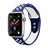 Maxbell Dual-color button Silicone Watchband for Apple iWATCH1234 42/44MM 4