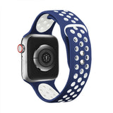 Maxbell Dual-color button Silicone Watchband for Apple iWATCH1234 42/44MM 4