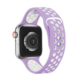 Maxbell Dual-color button Silicone Watchband for Apple iWATCH1234 42/44MM 6