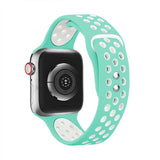 Maxbell Dual-color button Silicone Watchband for Apple iWATCH1234 42/44MM 7