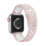 Maxbell Dual-color button Silicone Watchband for Apple iWATCH1234 42/44MM 8