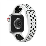 Maxbell Dual-color button Silicone Watchband for Apple iWATCH1234 42/44MM 9