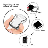 Maxbell Screen Protector Case for Apple Watch 3/2/1 42mm/38mm Cover 38mm sliver