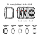 Maxbell Screen Protector Case for Apple Watch 3/2/1 42mm/38mm Cover 38mm sliver