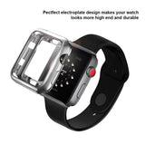 Maxbell Screen Protector Case for Apple Watch 3/2/1 42mm/38mm Cover 38mm sliver