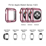 Maxbell Screen Protector Case for Apple Watch 3/2/1 42mm/38mm Cover 42mm pink