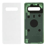 Maxbell Back Glass Panel Battery Cover without Camera Lens for Samsung S10 White