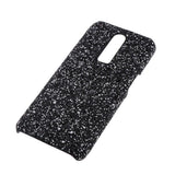 Maxbell Glitter Luxury Bling Back Phone Case Cover + Wristband for OPPO R17Pro Black