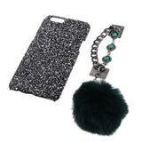 Maxbell Glitter Luxury Bling Back Phone Case Cover + Wristband for OPPO R11PLUS Black