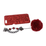 Maxbell Glitter Luxury Bling Back Phone Case Cover + Wristband for OPPO R11PLUS Red