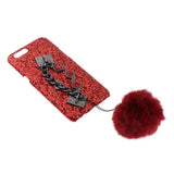 Maxbell Glitter Luxury Bling Back Phone Case Cover + Wristband for OPPO R11PLUS Red