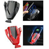 Maxbell Car Wireless Charger Automatic Clamping Phone Holder Sensor Mount Black