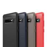 Max Carbon Fiber TPU Soft Cover Suitable for Samsung Galaxy S10 Plus Black