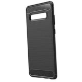Max Carbon Fiber TPU Soft Cover Suitable for Samsung Galaxy S10 Plus Black