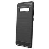Max Carbon Fiber TPU Soft Cover Suitable for Samsung Galaxy S10 Plus Black