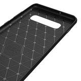 Max Carbon Fiber TPU Soft Cover Suitable for Samsung Galaxy S10 Plus Black