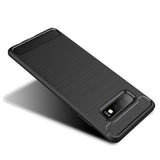 Max Carbon Fiber TPU Soft Cover Suitable for Samsung Galaxy S10 Plus Black