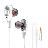 Maxbell Wire Sport In-Ear Earbuds Headphone Double trumpet HiFi Bass White
