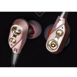 Maxbell Wire Sport In-Ear Earbuds Headphone Double trumpet HiFi Bass White