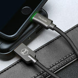 Maxbell Heavy Duty USB Charger Charging Lead Data Cable 1.2M fit for Iphone Black